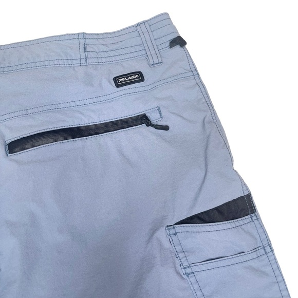 Pelagic® 𓆝 Traverse 21” Outseam Water Repellant Fishing Shorts 𓆝 Slate Blue 38 - Picture 9 of 16